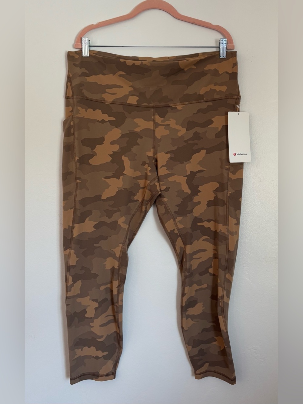 Lululemon Align HR High Rise Pant 25” with Pockets in Camo Beige Multi, NWT, 18